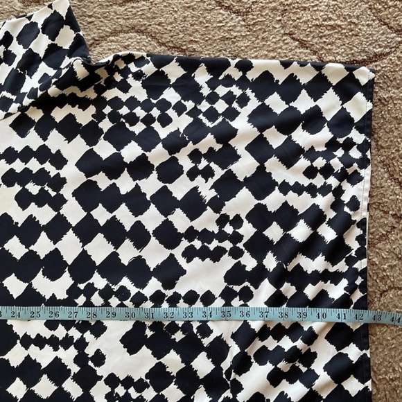 VTG TAPOO HAWES of California Black White 60'S Retro Muumuu Adjustable Waist O/S - Picture 13 of 13